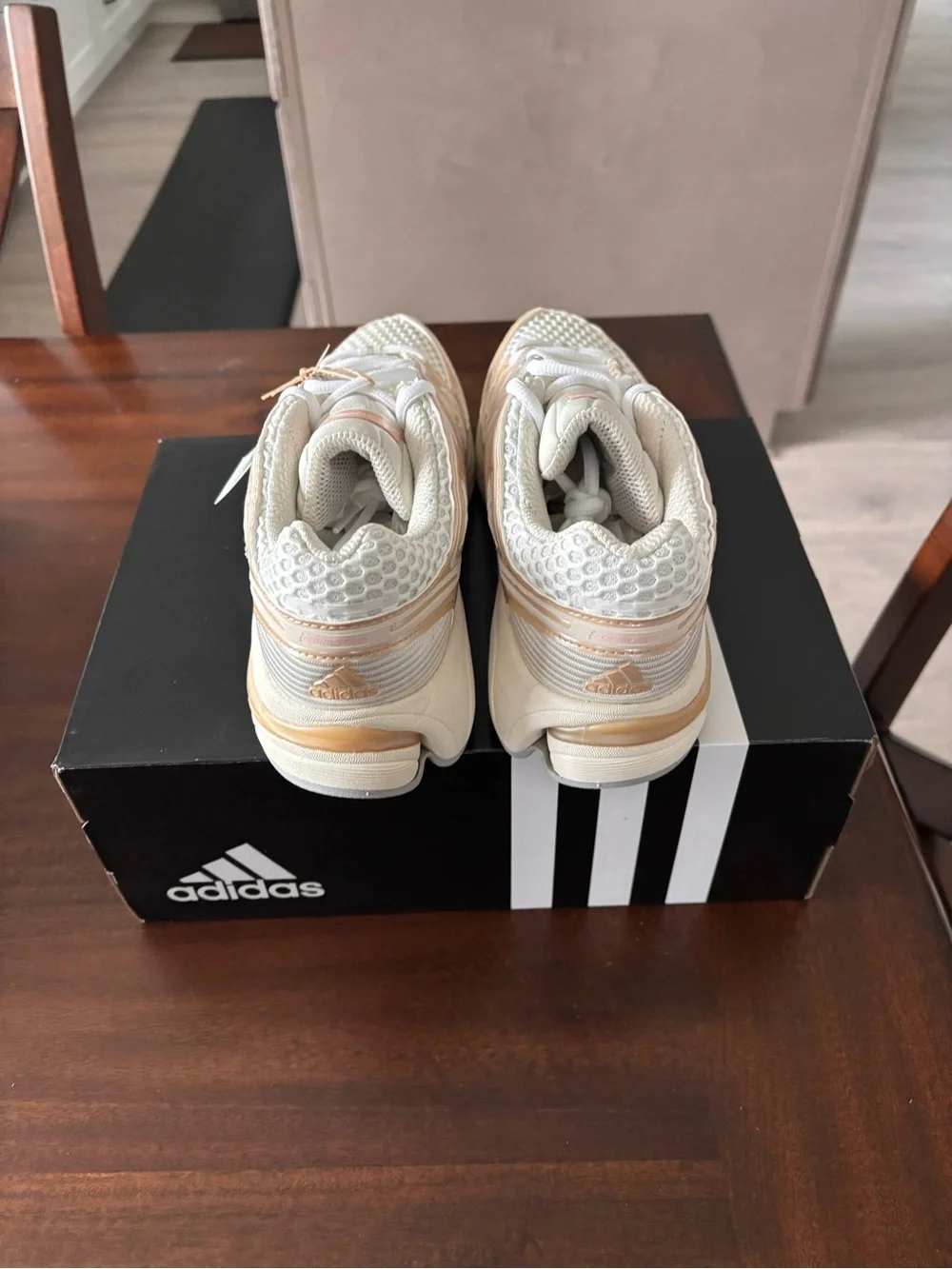 adidas Women's Running Shoes in White and Beige